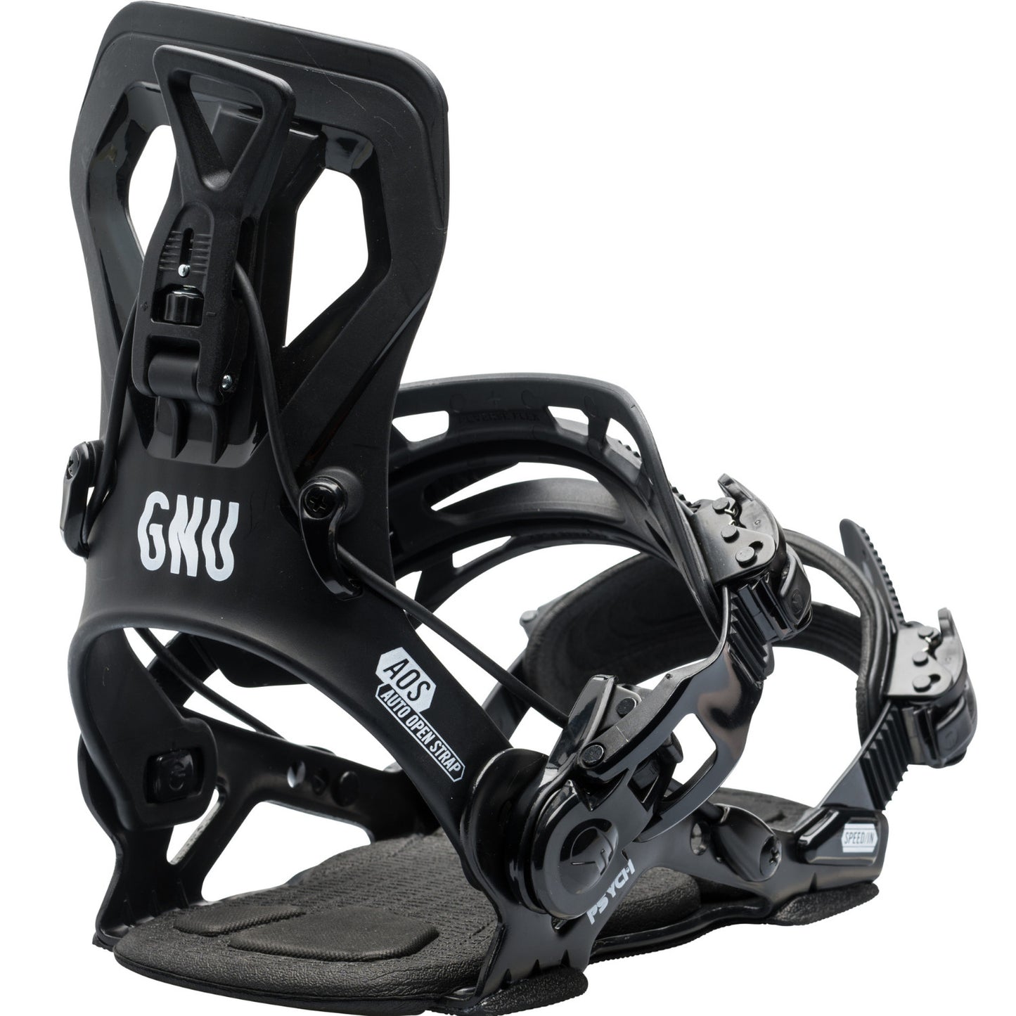 2025 GNU PSYCH SNOWBOARD BINDINGS BLACK