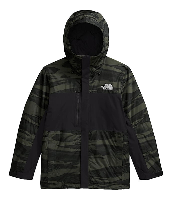 2026 TNF FREEDOM INS JACKET TP GRN EG OF LT PRNT/BLK