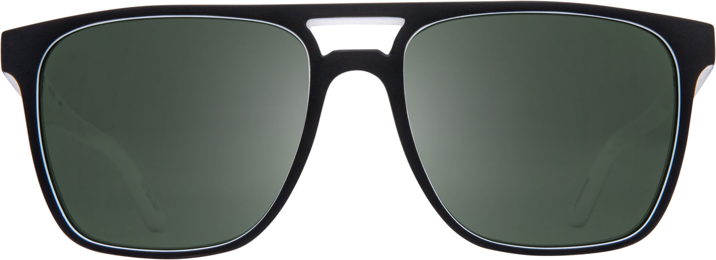 SPY CZAR WHITEWALL SUNGLASSES w/ HD PLUS GRY GRN PLAT SPEC MRR