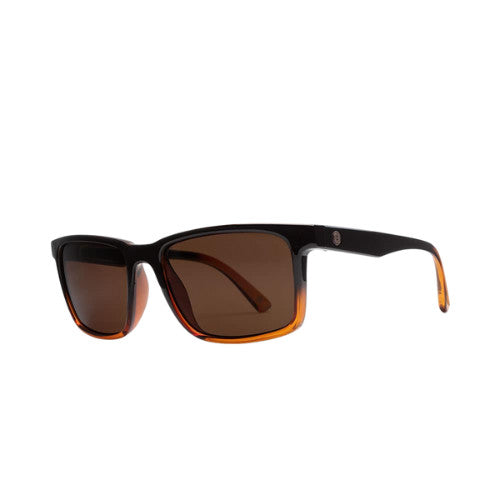 ELECTRIC SATELLITE JR BLACK AMBER SUNGLASSES w/ BRONZE PLR LENS