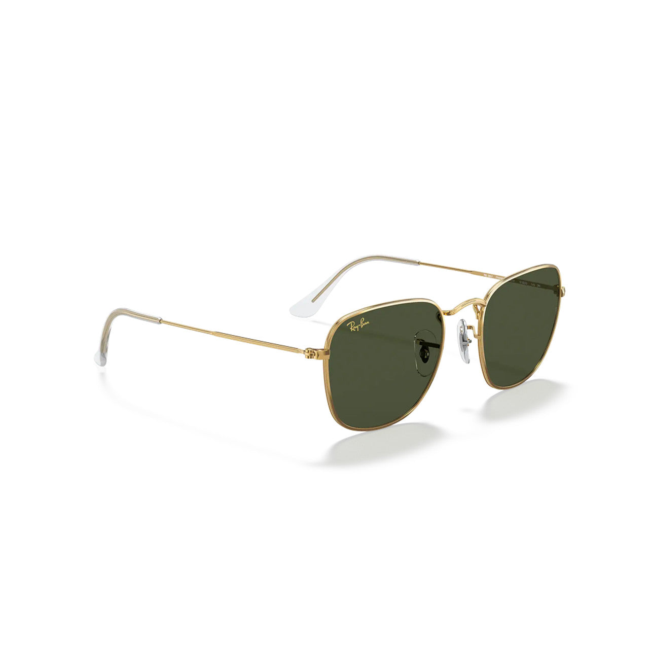 RAY-BAN HEXAGONAL SUNGLASSES GOLD w/ GRN PLR