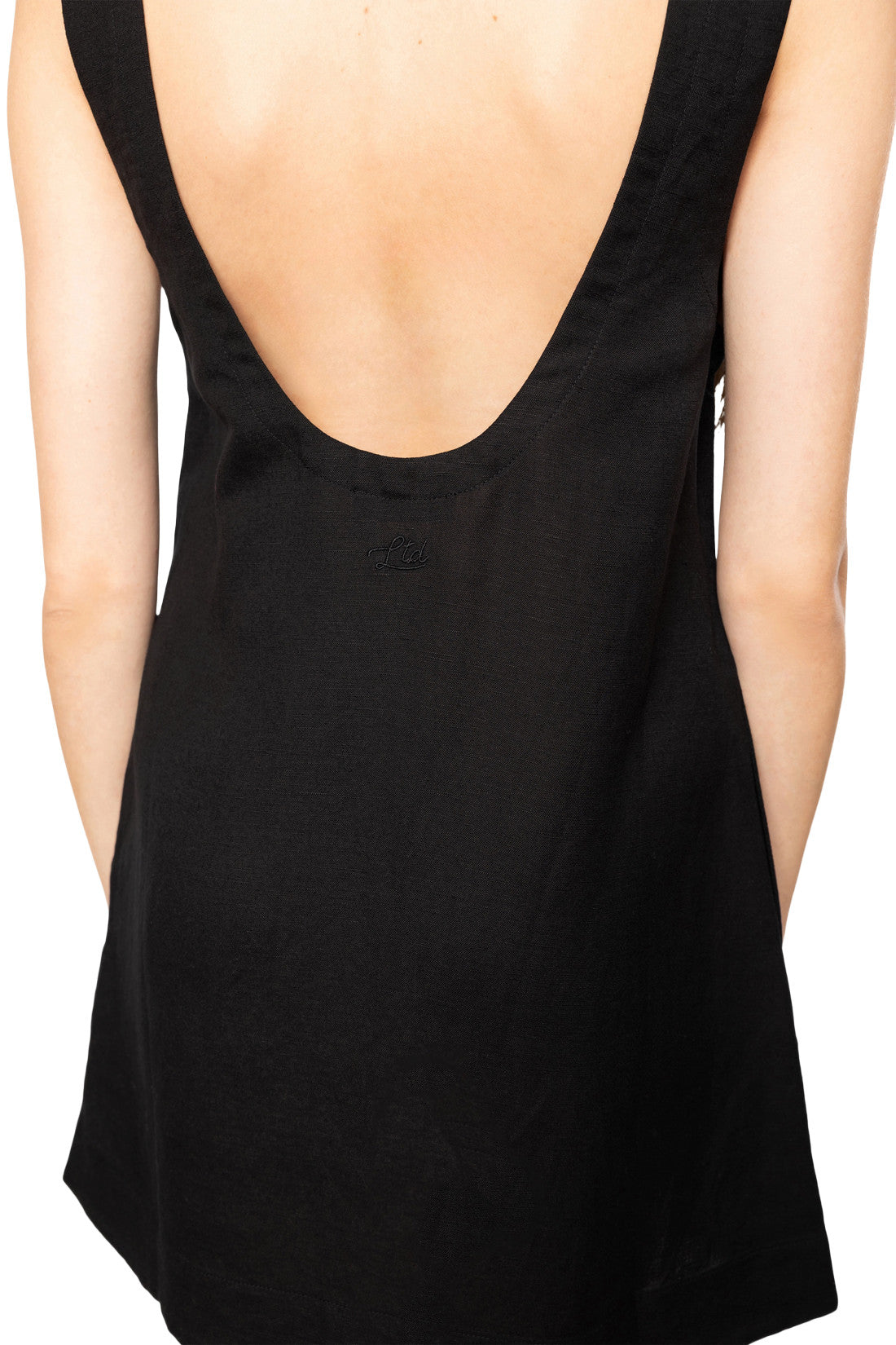 TEAMLTD WMNS SCOOP BACK MINI DRESS SP26 BLACK