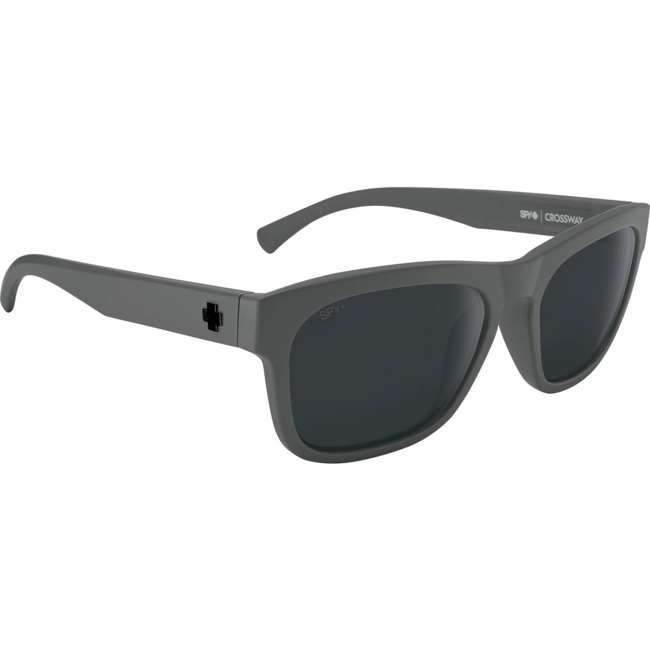 SPY CROSSWAY MATTE GRAY SUNGLASSES w/ GRY PLR BLK SPECTRA