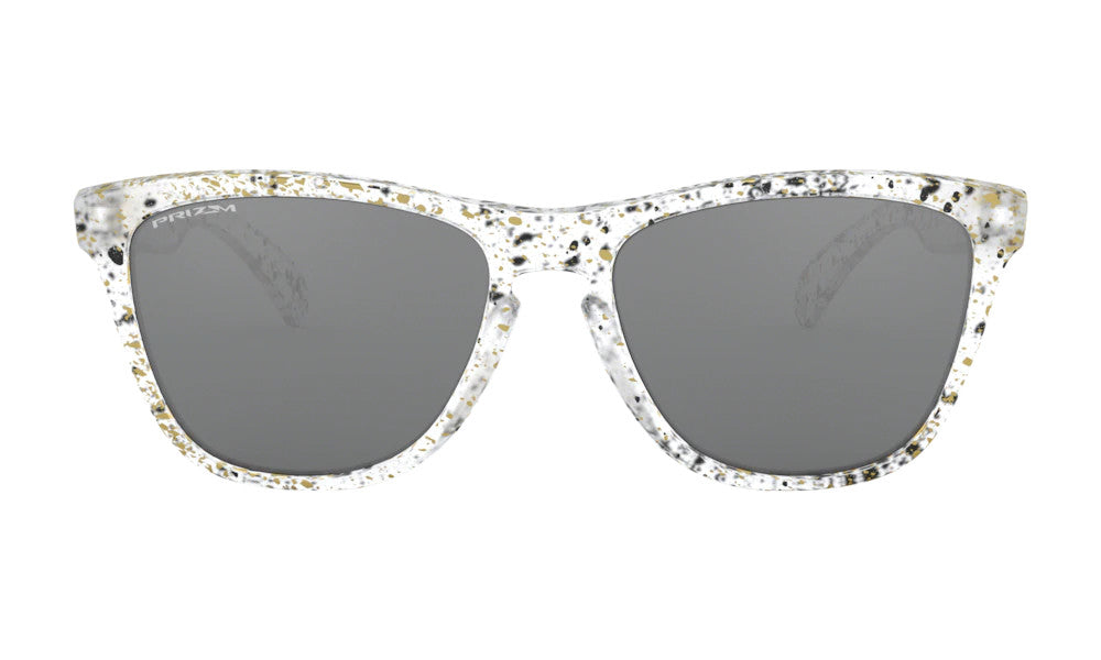 OAKLEY FROGSKINS SPLATTER CLEAR SUNGLASSES w/ PRIZM BLK LENS