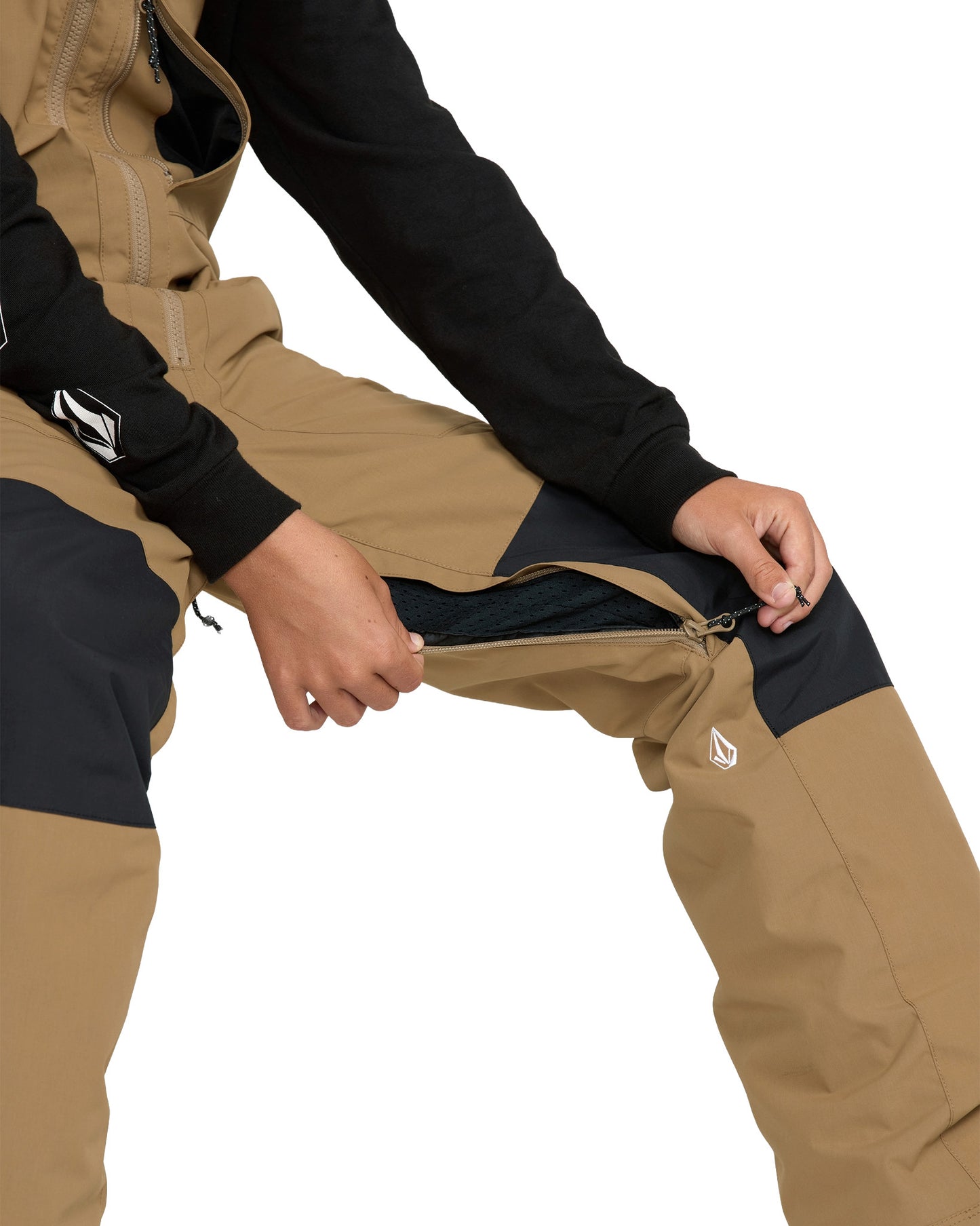 2026 VOLCOM KIDS BARKLEY INSULATED BIB OVERALL PANTS BRONZE
