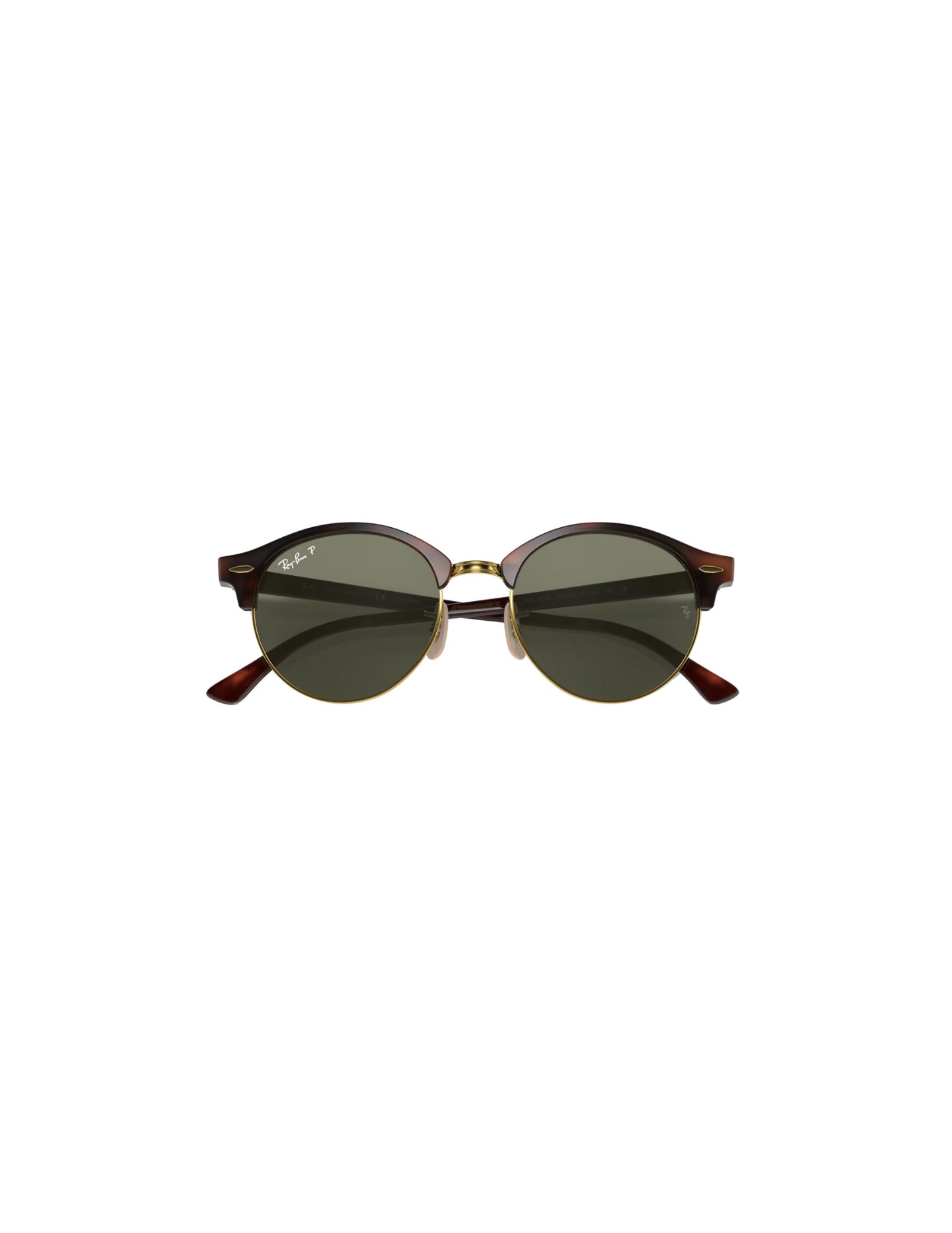 RAY-BAN CLUBROUND SUNGLASSES RED HAVANA w/ G-15 GRN