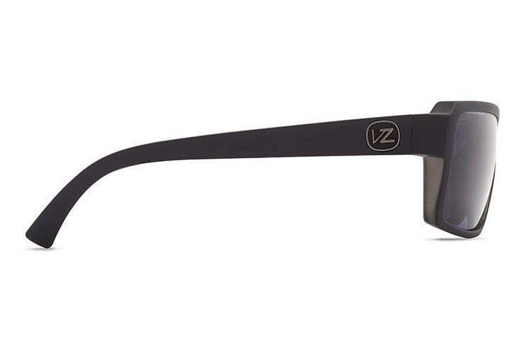 VONZIPPER SNARK BLACK SATIN SUNGLASSES w/ WLD VNTG GRY PLR LENS