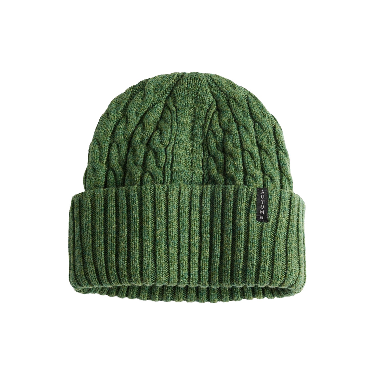 2026 AUTUMN CABLE KNIT BEANIE GREEN