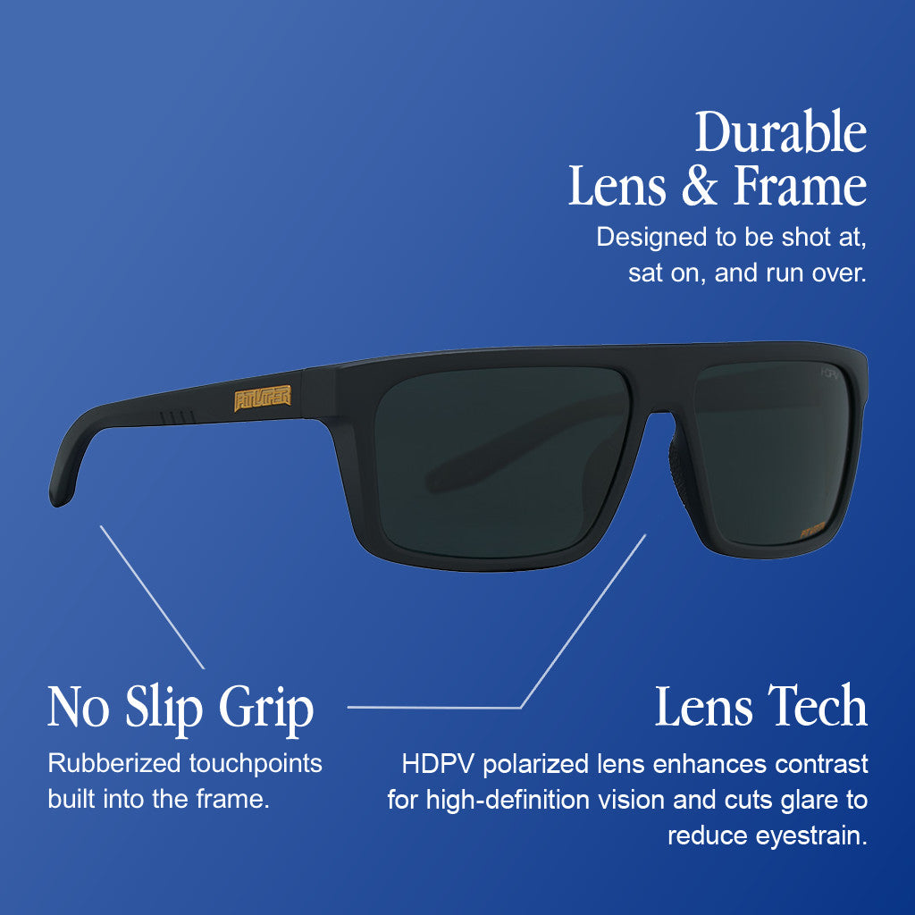 PIT VIPER TURBOSHAFT LANDLOCKED SUNGLASSES w/ HDPV PLR SMOKE