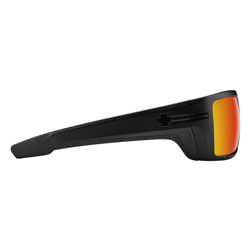 SPY REBAR ANSI MATTE BLACK SUNGLASSES w/HAPPY BRNZ RED SPECTRA MIR