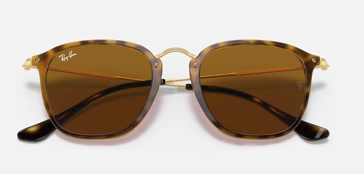 RAY-BAN RB2448 SUNGLASSES LIGHT HAVANA w/B-15 BROWN