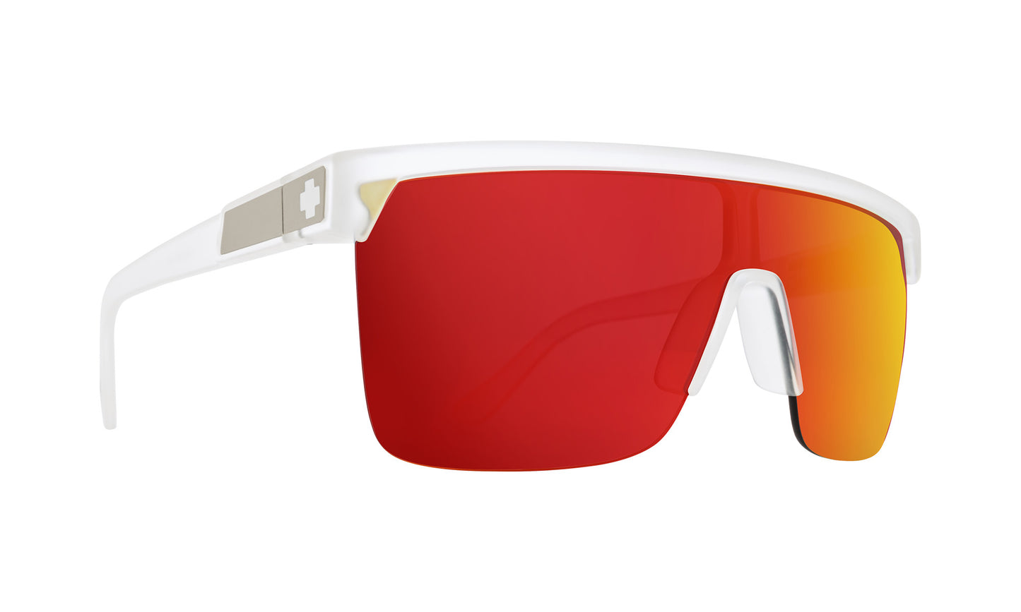 SPY FLYNN 5050 MATTE CRYSTAL SUNGLASSES w/ HAPPY GRY GRN RED SPEC