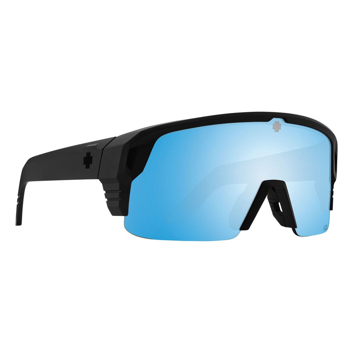 SPY MONOLITH 5050 MATTE BLACK SUNGLASSES w/ HB BRNZ PLR ICE BLU SPEC MRR