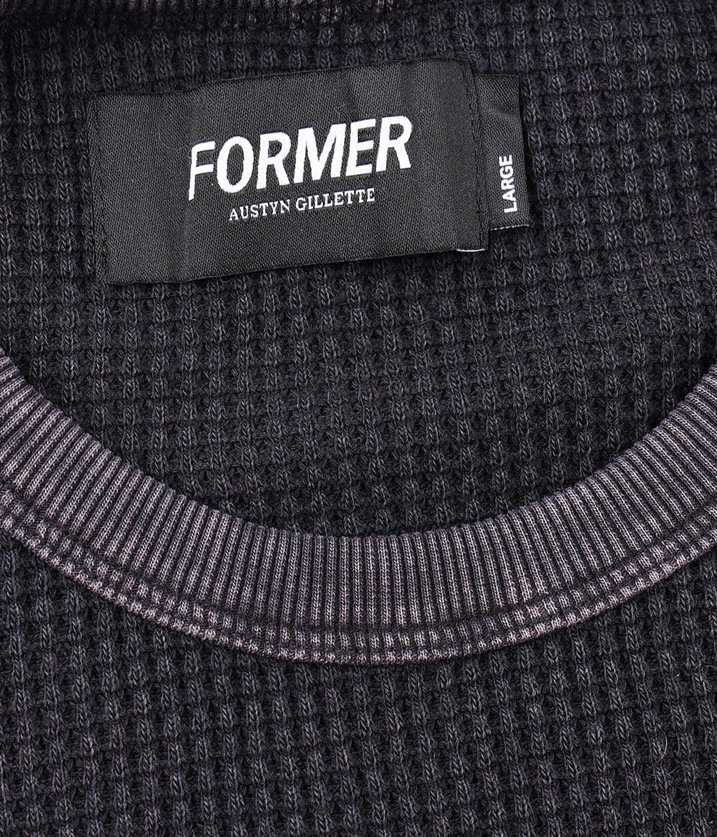FORMER MENS AG ACID WAFFLE LS TEE SP26 ACID BLACK
