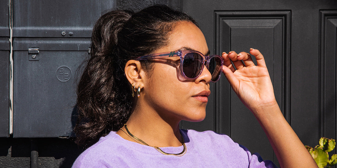 BLENDERS H SERIES X2/S SUNGLASSES LAVENDER SPARK w/ GLOSS CRYSTAL LAVENDER / SMOKE PC POL