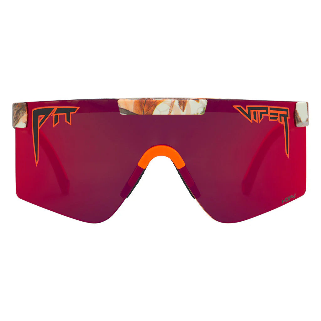 PIT VIPER THE ORIGINAL ACTUALBUSH WIDE SUNGLASSES w/HDPV POLAR RED