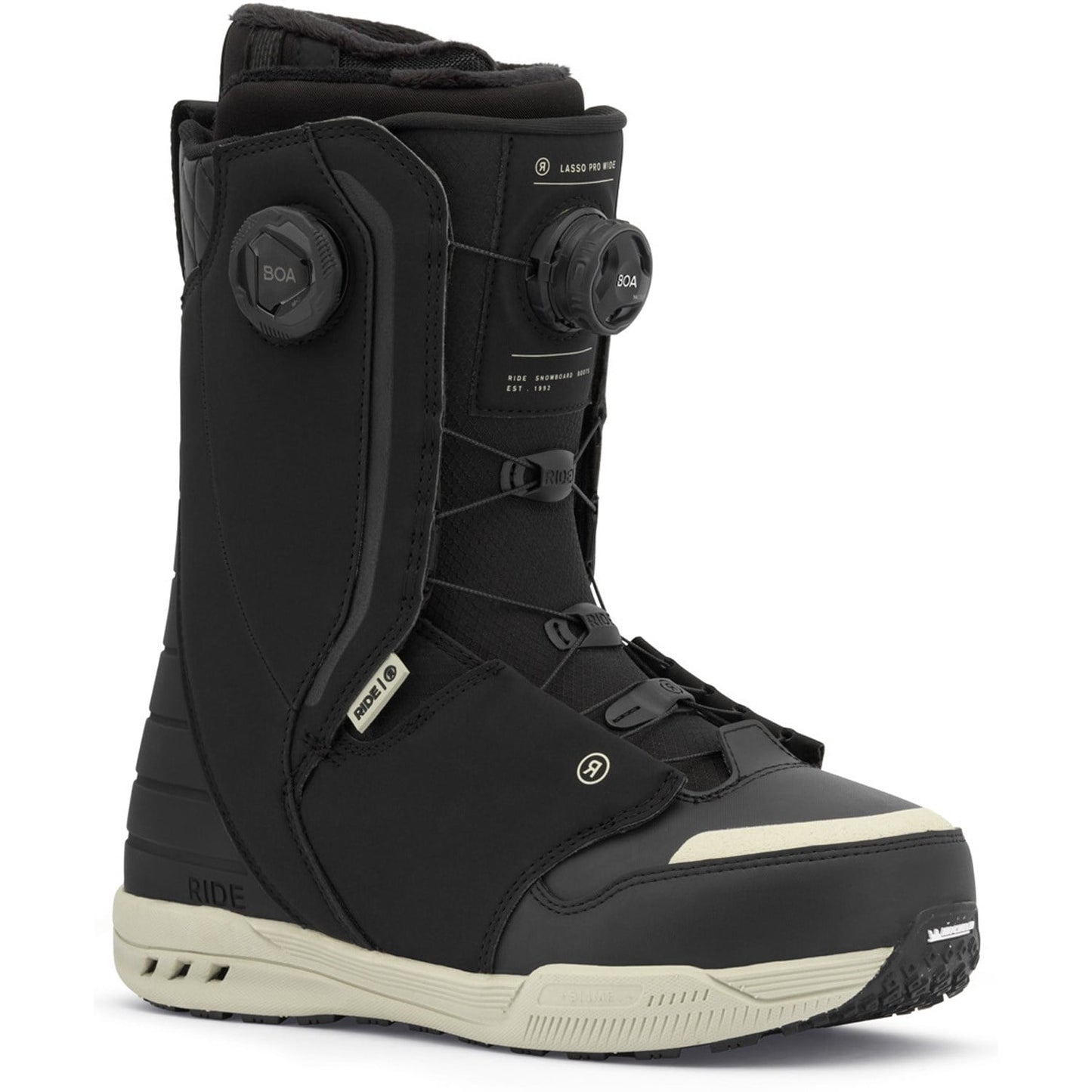 2026 RIDE LASSO PRO WIDE SNOWBOARD BOOTS BLACK