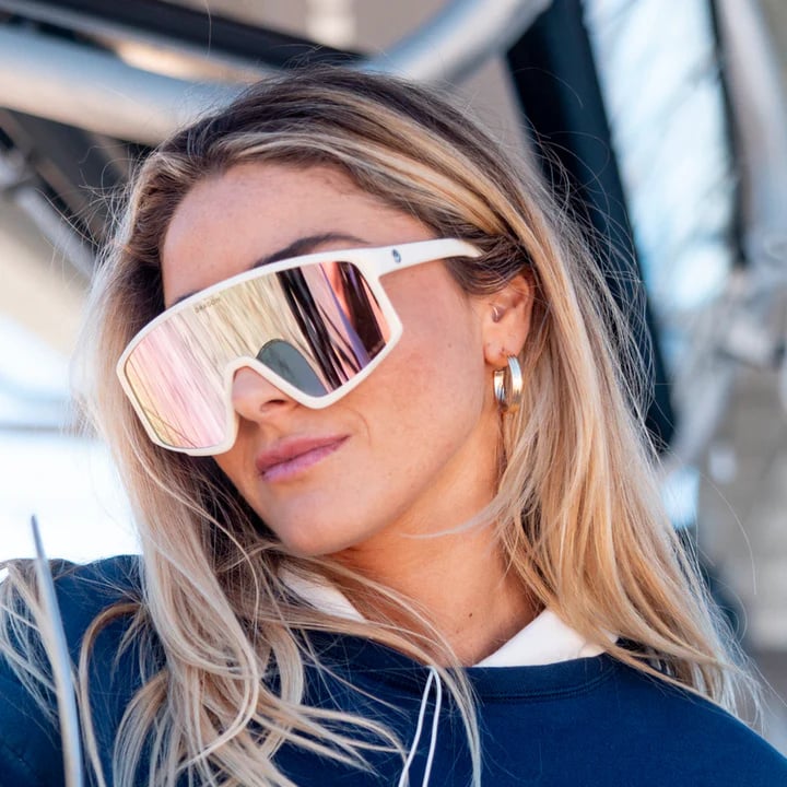 DRAGON AMPED SUNGLASSES CREAM w/ LL ROSE ION LENS