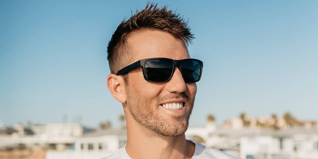 BLENDERS CANYON BLACK TUNDRA MATTE BLACK SUNGLASSES w/ SMOKE PLR LENS