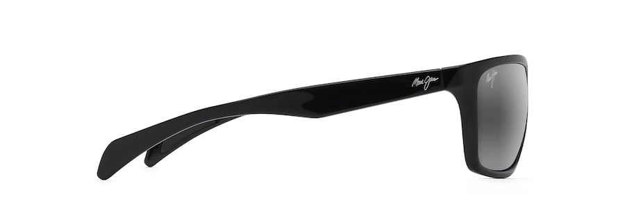 MAUI JIM MAKOA GLOSS BLACK SUNGLASSES w/ GRY PLR LENS