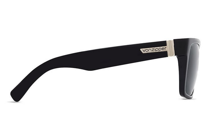 VONZIPPER ELMORE BLACK GLOSS SUNGLASSES w/ VNTG GRY LENS