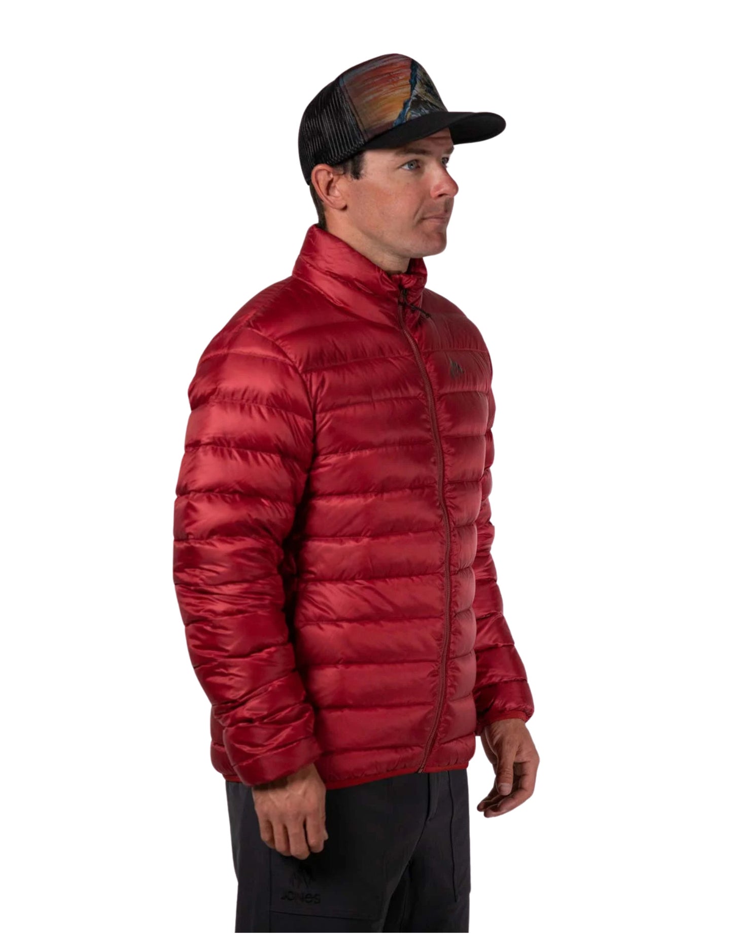 2022 JONES MENS RE-UP DOWN PUFFY JACKET SAFETY RED