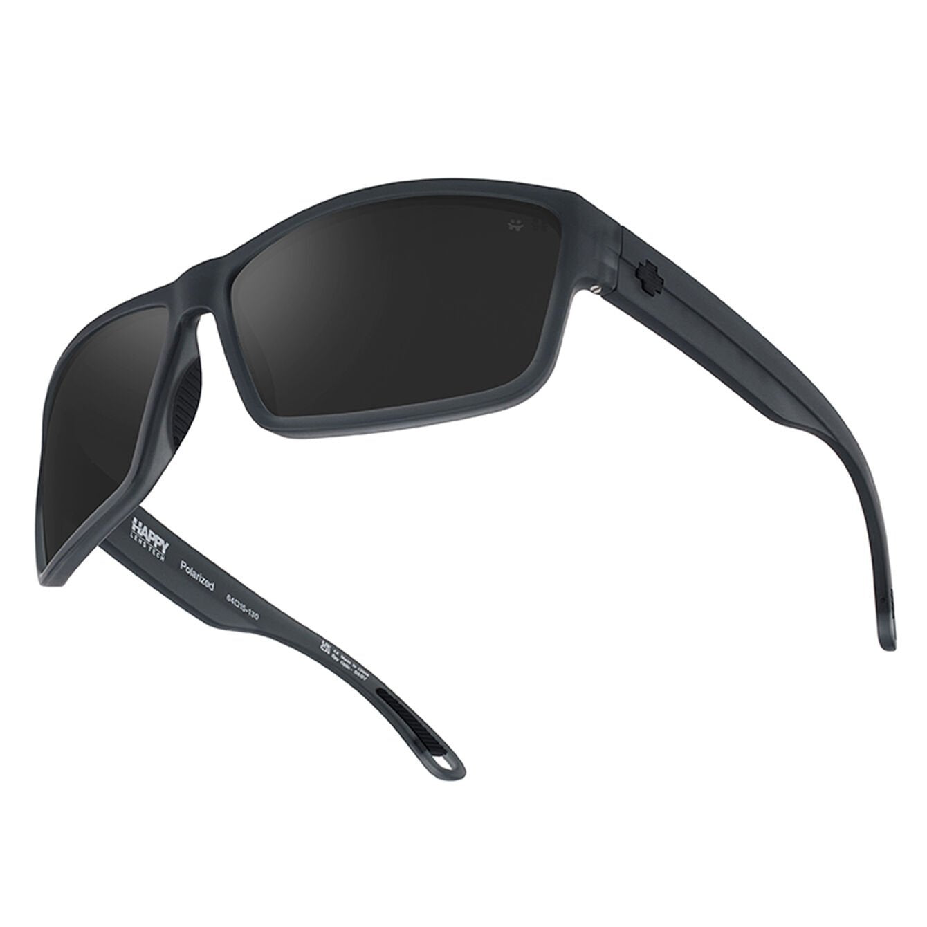 SPY ROCKY MATTE TRNSLCNT GNMTL SUNGLASSES w/ HAPPY GRAY POLAR