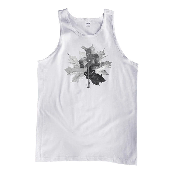 RDS MENS LEAF PILE TANK SP26 WHITE