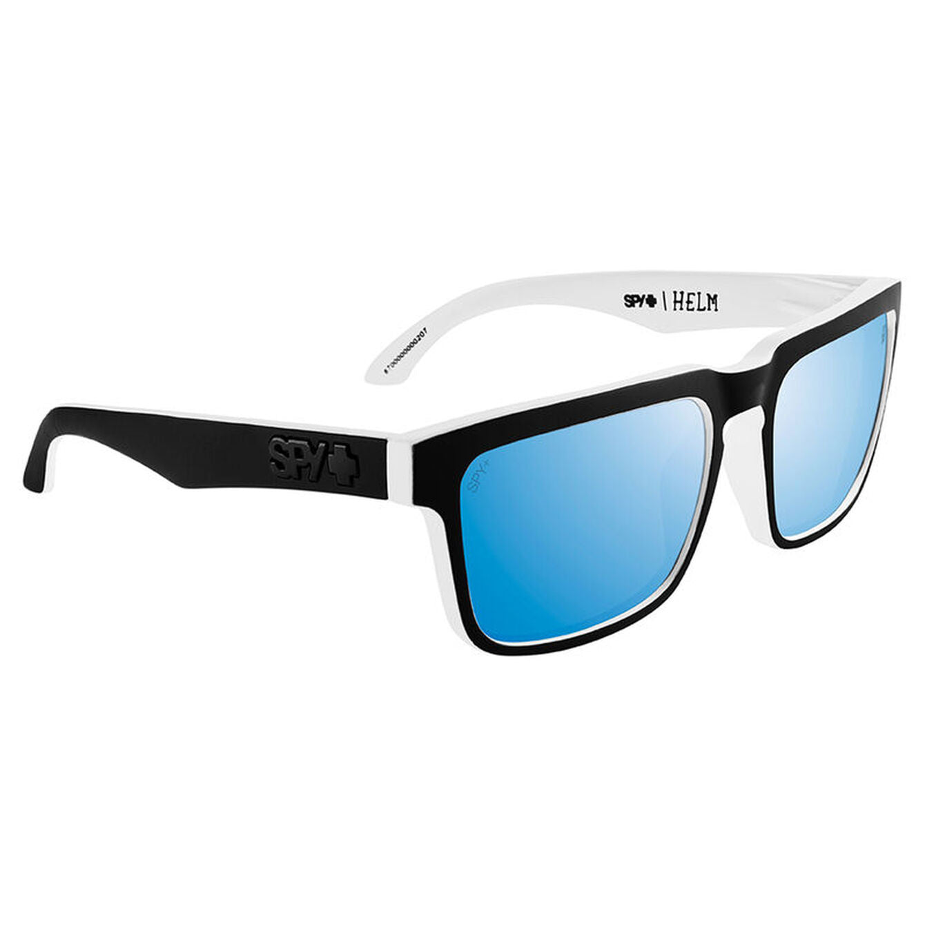 SPY HELM WHITEWALL SUNGLASSES w/HAPPY BOOST PLR ICE BLU MRR