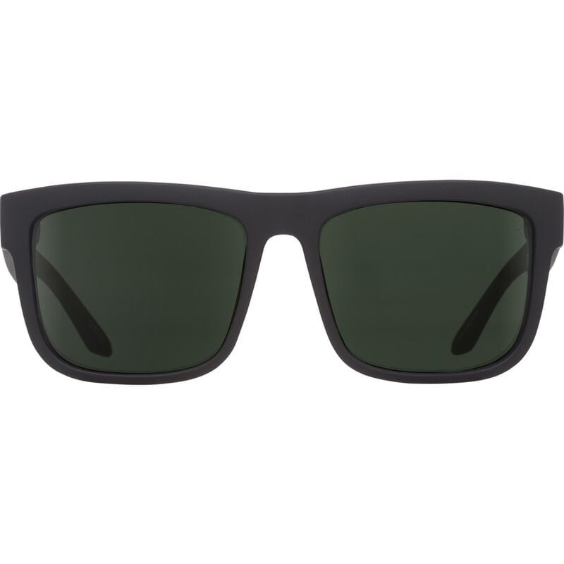 SPY DISCORD SOFT MATTE BLACK SUNGLASSES w/ HAPPY GRY GRN
