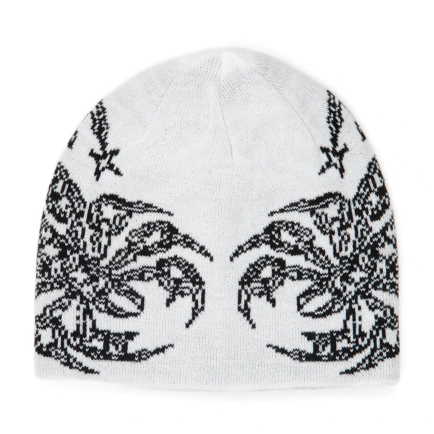 2026 CORDUROY NO REGRETS REVERSIBLE SKULLY BEANIE WHITE