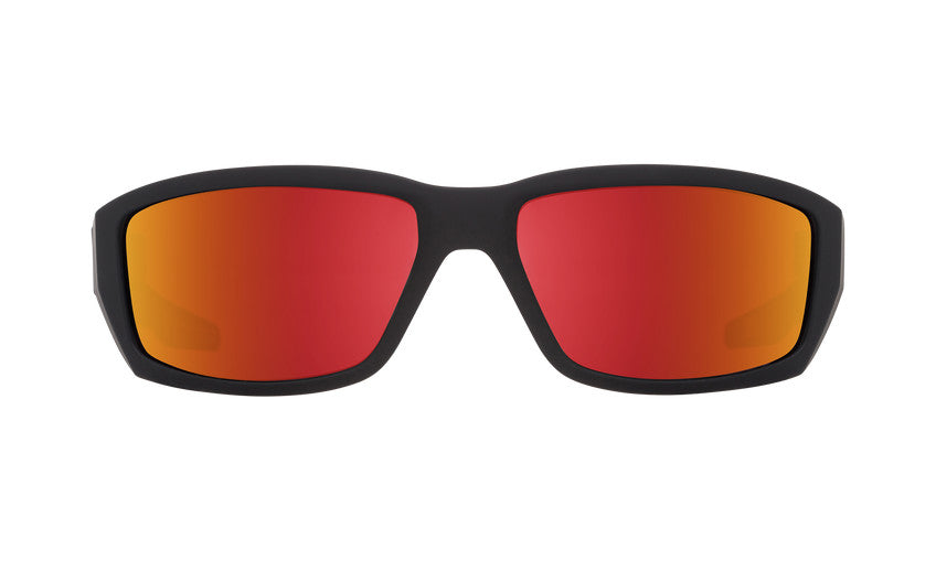 SPY DIRTY MO SOFT MATTE BLACK SUNGLASSES w/ HD PLUS RSE RED SPEC MRR
