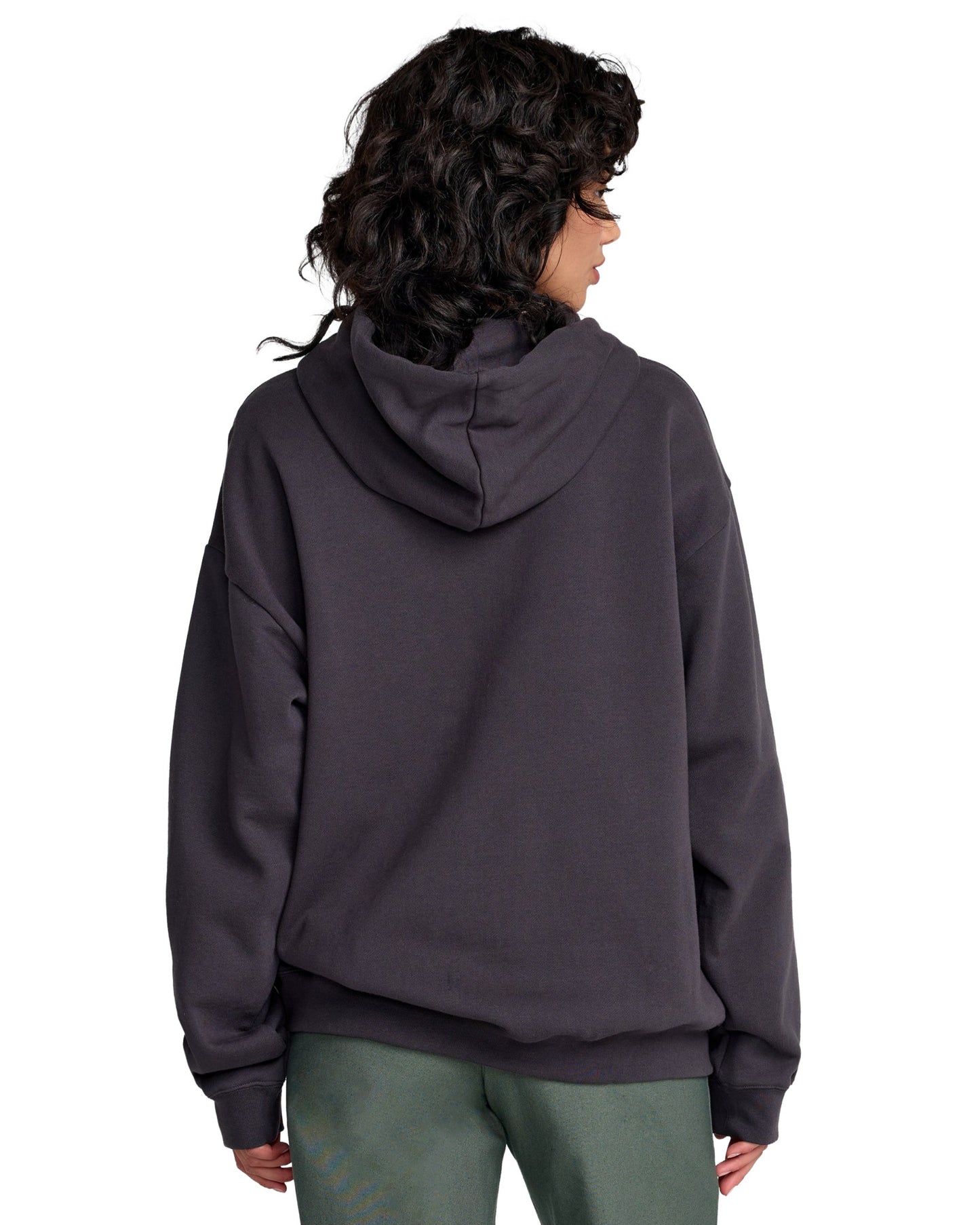 RVCA WMNS BAGGIE BF HOODY HO25 WASHED BLACK