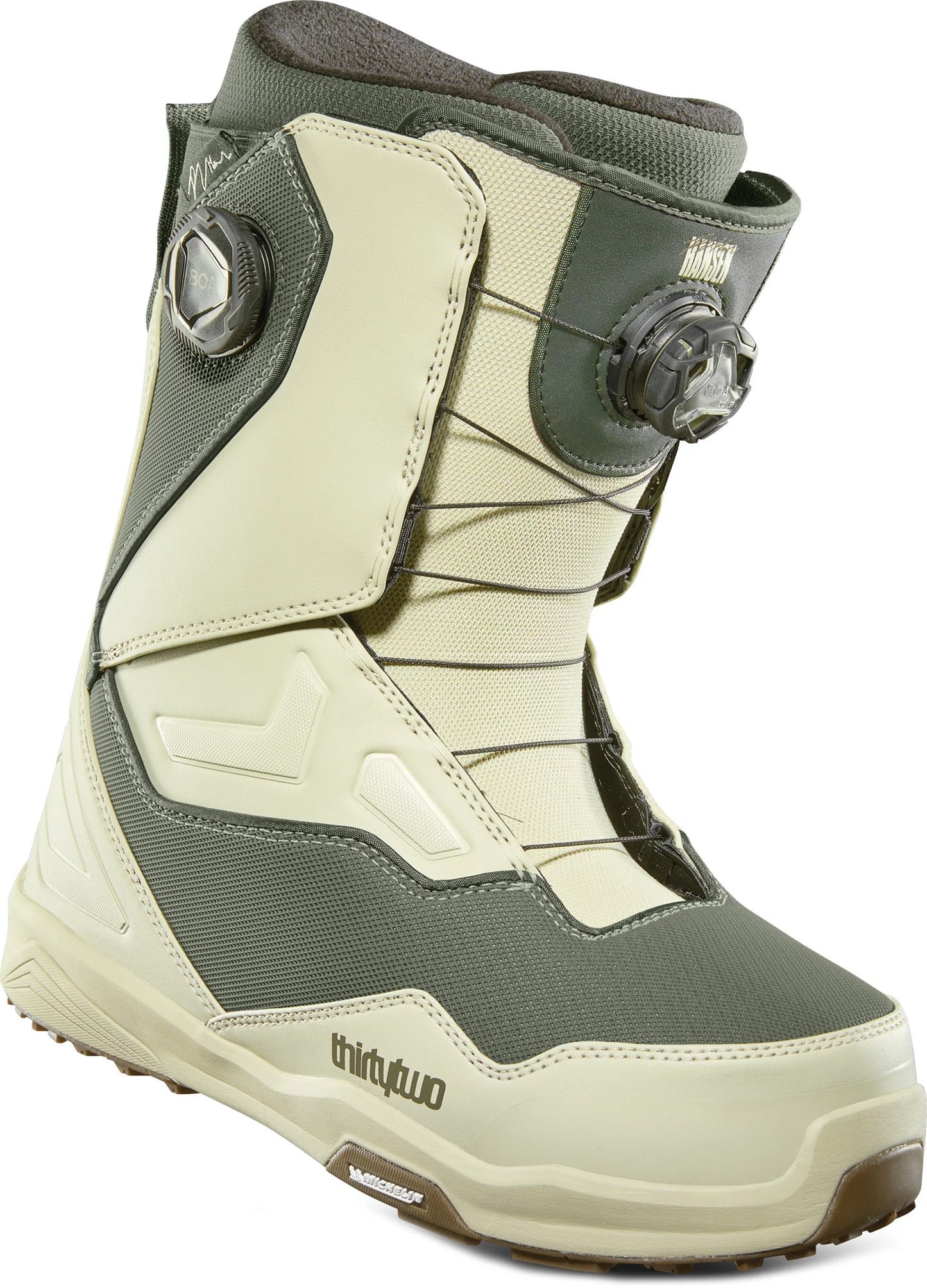 2025 THIRTYTWO TM2 HANSEN SNOWBOARD BOOTS WARM GREY/OLIVE
