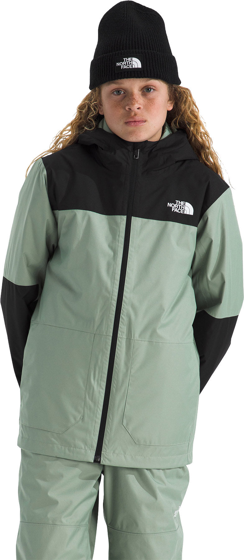 2026 TNF TEEN FREEDOM TRICLIMATE SNOW JACKET SLATE MOSS