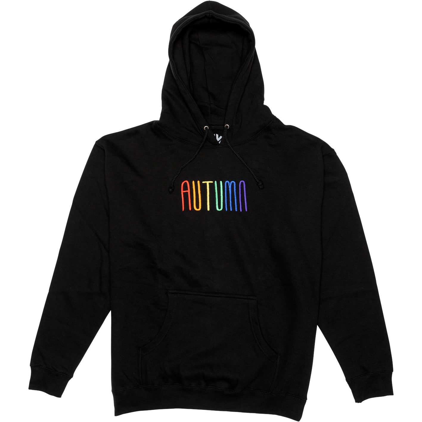 2024 AUTUMN EMBROIDERED WORKMARK PULLOVER HOODY BLACK