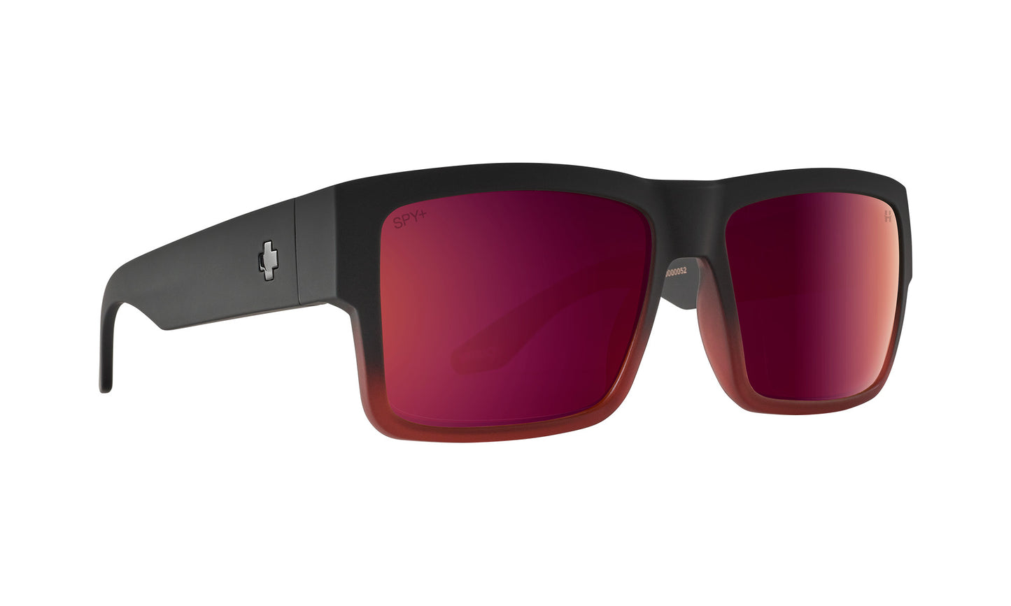 SPY CYRUS SOSI JADE STRUCK SOFT MT BLK RED PLUM FADE SUNGLASSES w/ HAPPY BRNZ RED PLUM SPEC MRR