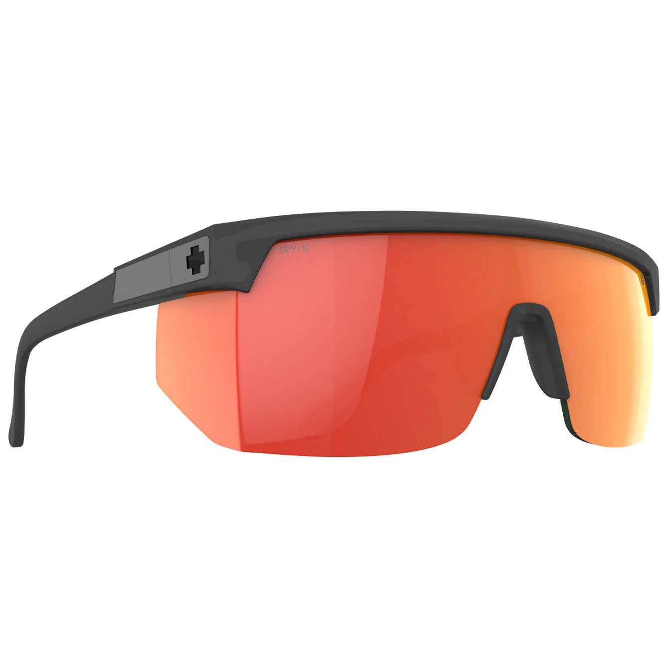 SPY SUPER FLYNN ANSI TRNS MATTE BLK SUNGLASSES w/ HAPPY GRY GRN ORN MRR