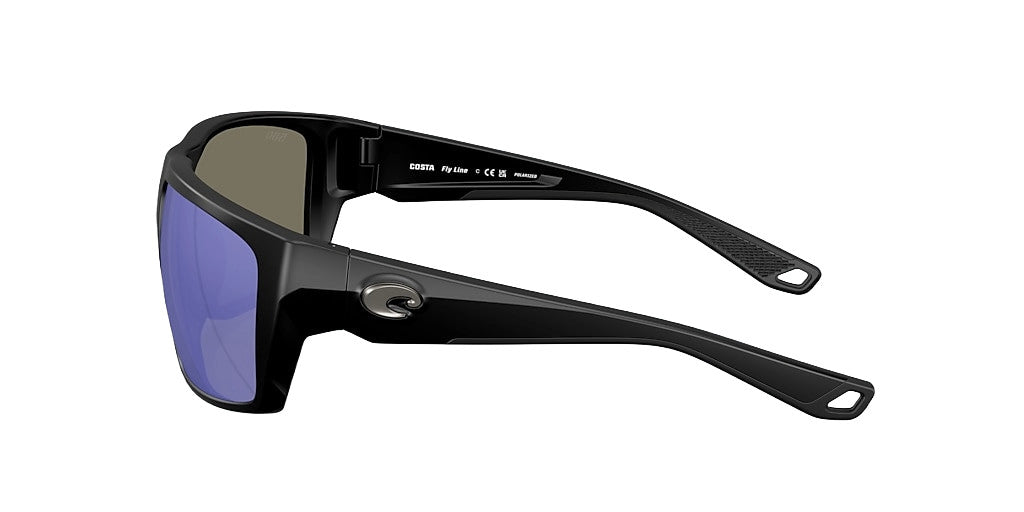 COSTA FLY LINE SUNGLASSES MATTE BLACK w/BLUE MIRROR