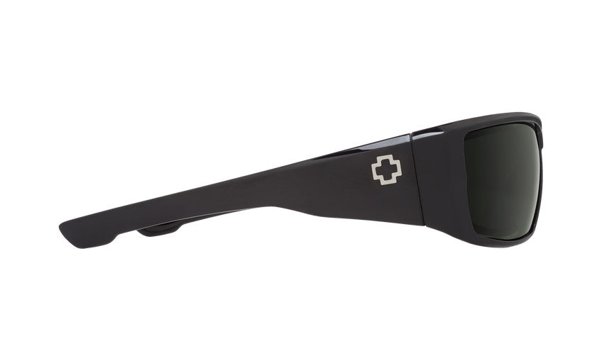 SPY DIRK SOFT MATTE BLACK SUNGLASSES w/ HAPPY GRY GRN