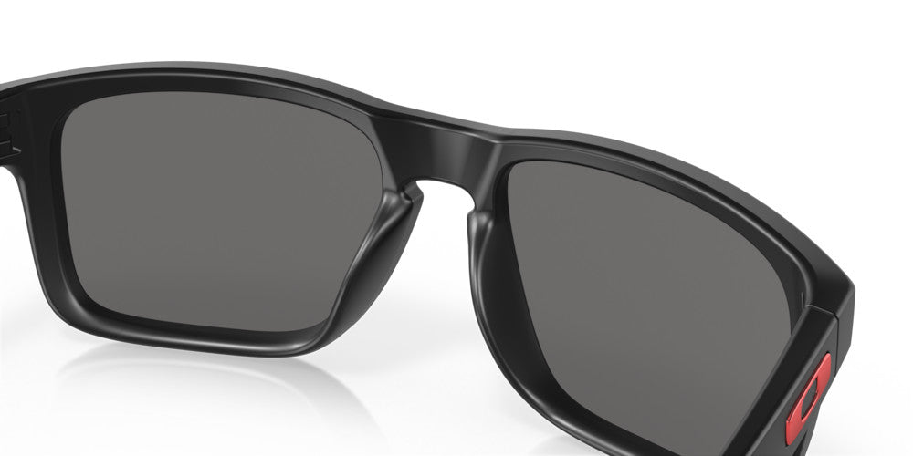 OAKLEY HOLBROOK MATTE BLK SUNGLASSES w/ POSI RED IRID LENS