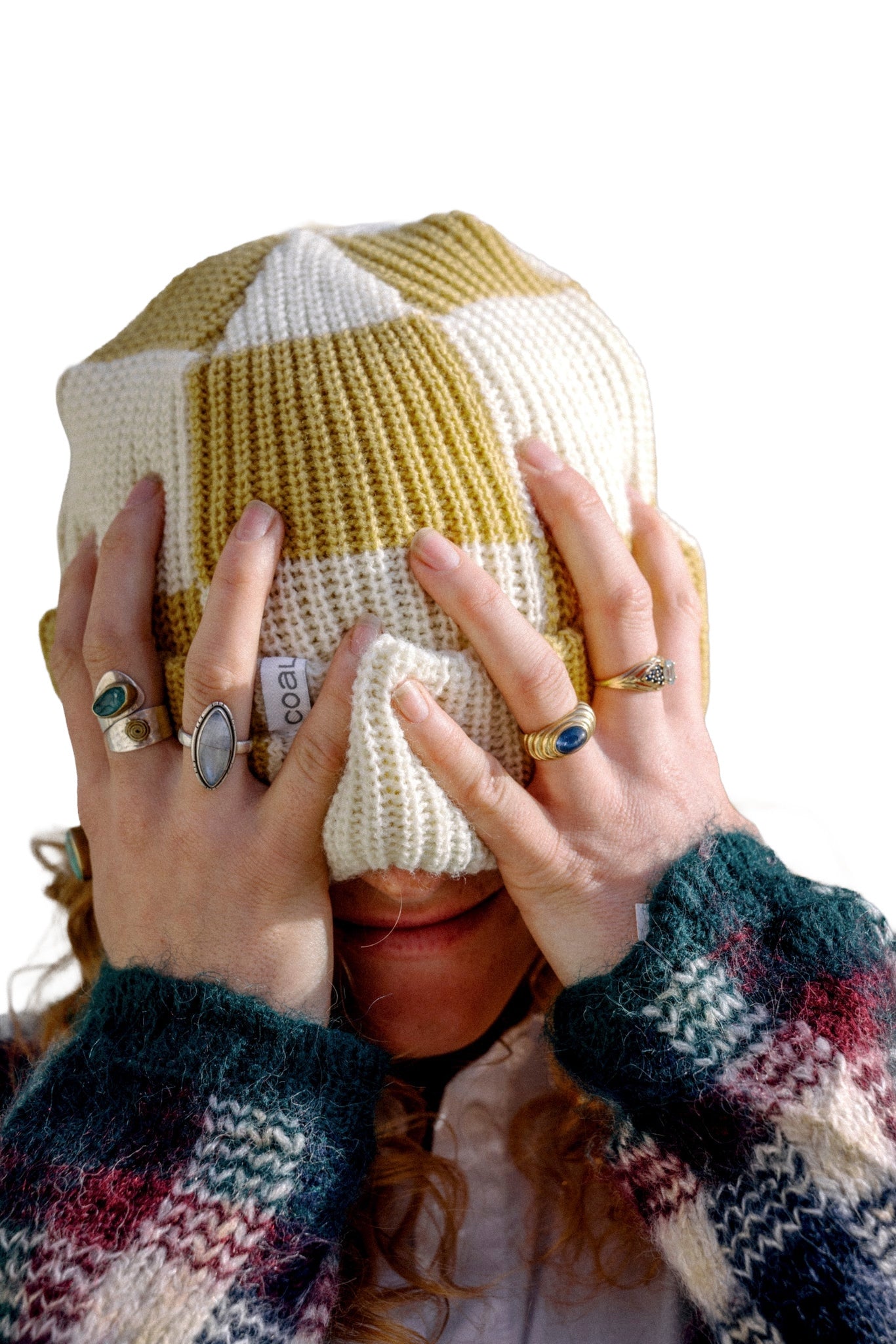 2026 COAL FRENA BAGGY BEANIE KHAKI CHECK