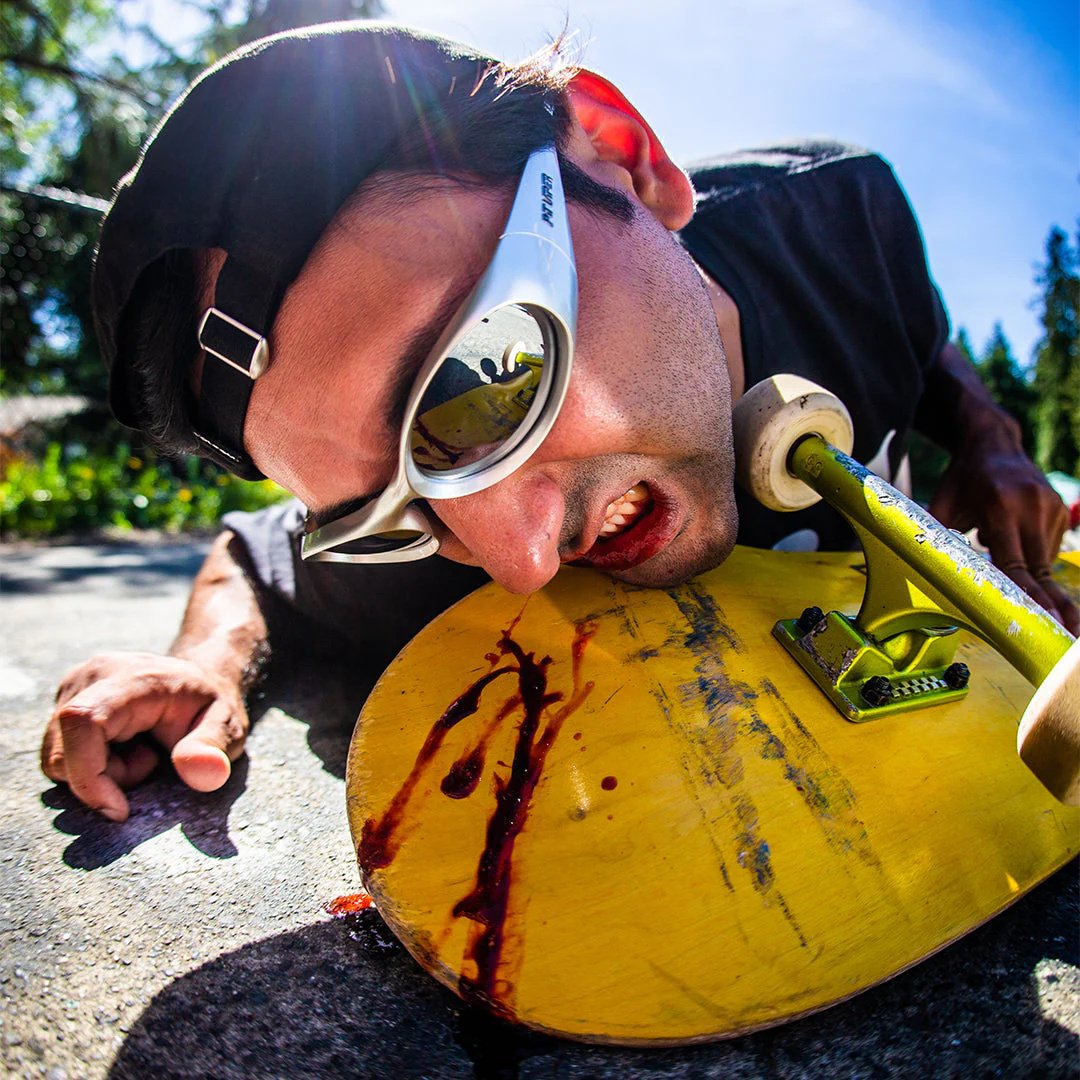 PIT VIPER SLAMMER SUNGLASSES THE SPINE TINGLER w/ SILVER