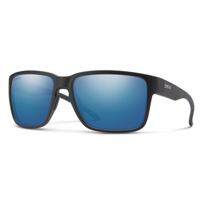 SMITH EMERGE MATTE BLK SUNGLASSES w/ CP PLR BLU MIR