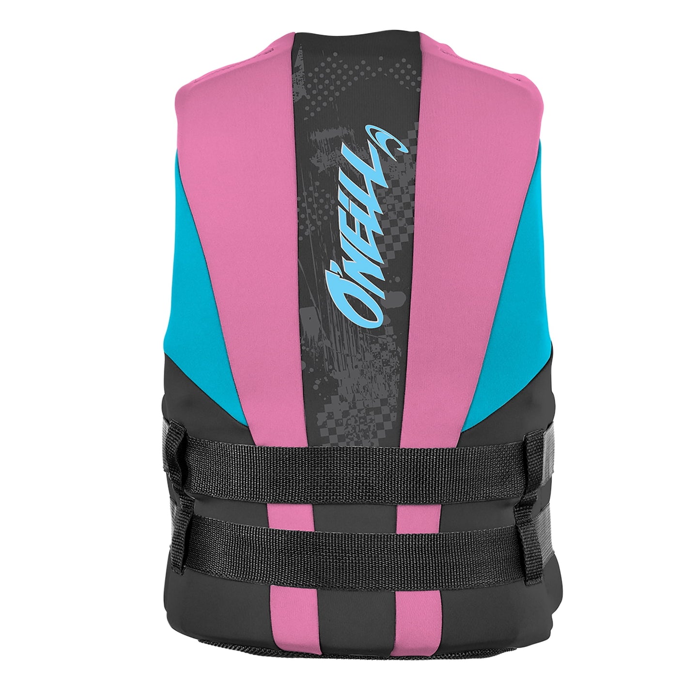 2024 O'NEILL YOUTH REACTOR FULL-ZIP USCG LIFE VEST BLK/PET/TURQ