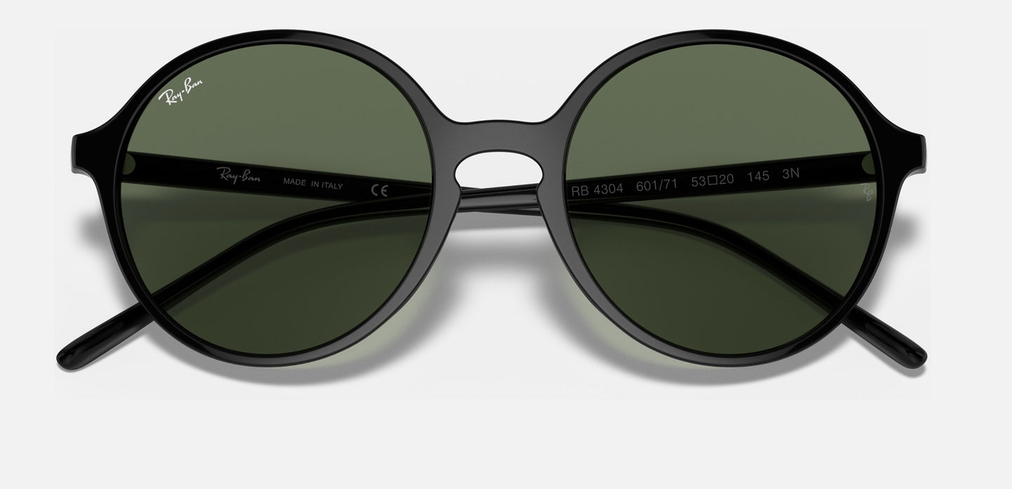 RAY-BAN RB4304 SUNGLASSES BLACK w/ DARK GRN