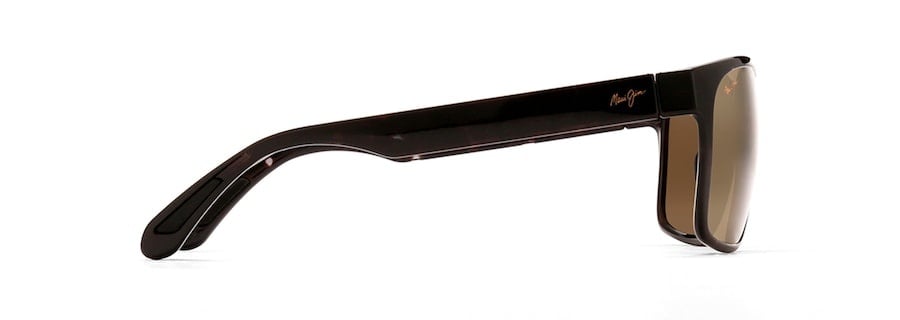 MAUI JIM ASIAN FIT RED SANDS BLACK GRY TORT SUNGLASSES w/ HCL BRNZ PLR LENS