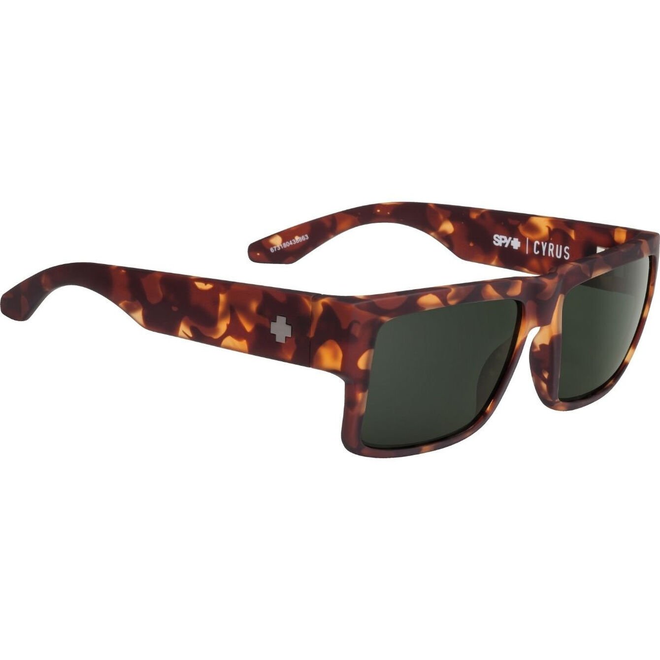 SPY CYRUS SOFT MATTE CAMO TORT SUNGLASSES w/ HD PLUS GRY GRN