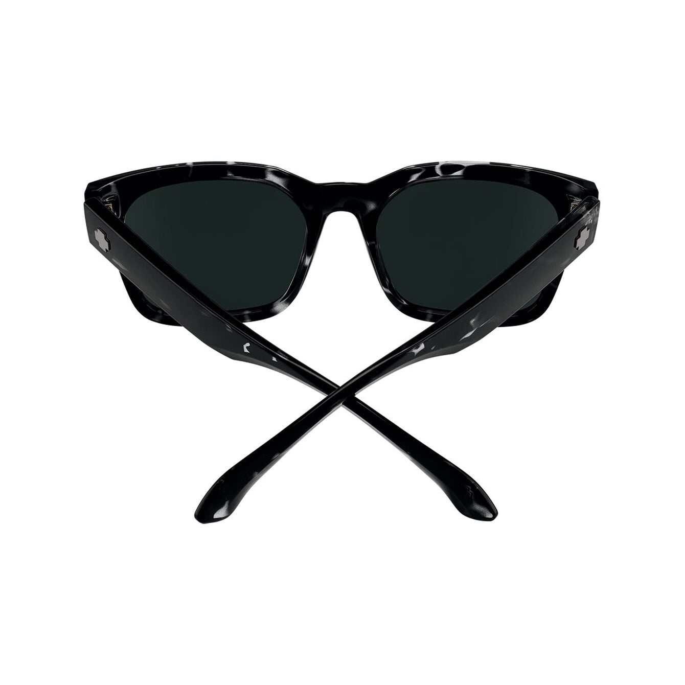 SPY DESSA BLACK MARBLE TORT SUNGLASSES w/ HPPY GRY GRN BLK MIR