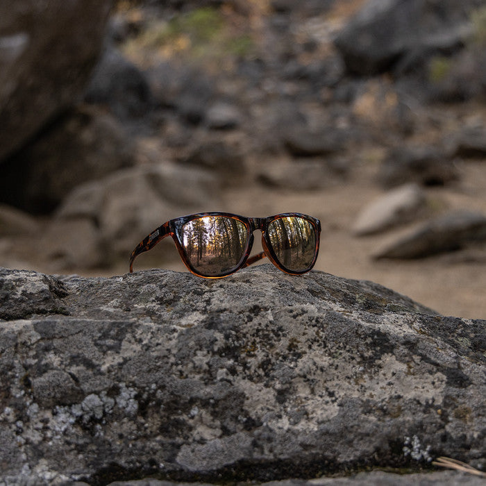 SUNCLOUD TOPSAIL TORT SUNGLASSES w/ PINK GOLD MIR LENS